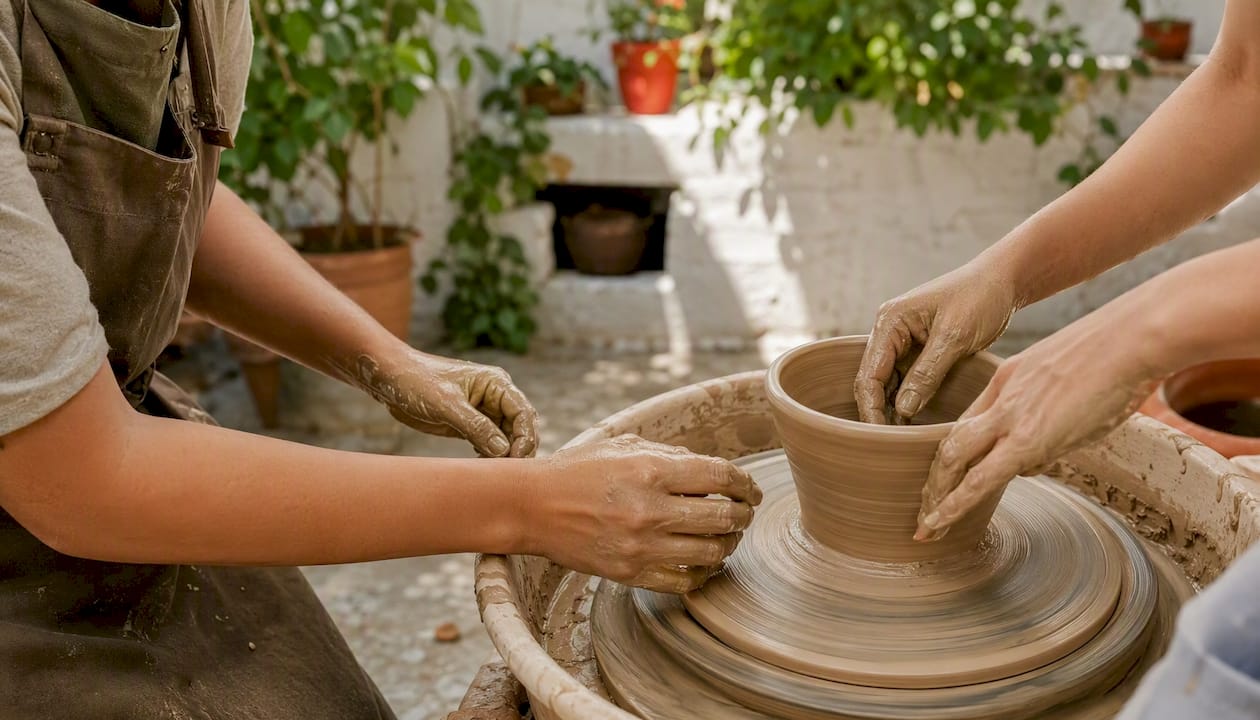 Why Hobbies Boost Mental Health: A Science-Backed Guide 2026 Lizard's Lunch Hands shaping clay on potter's wheel