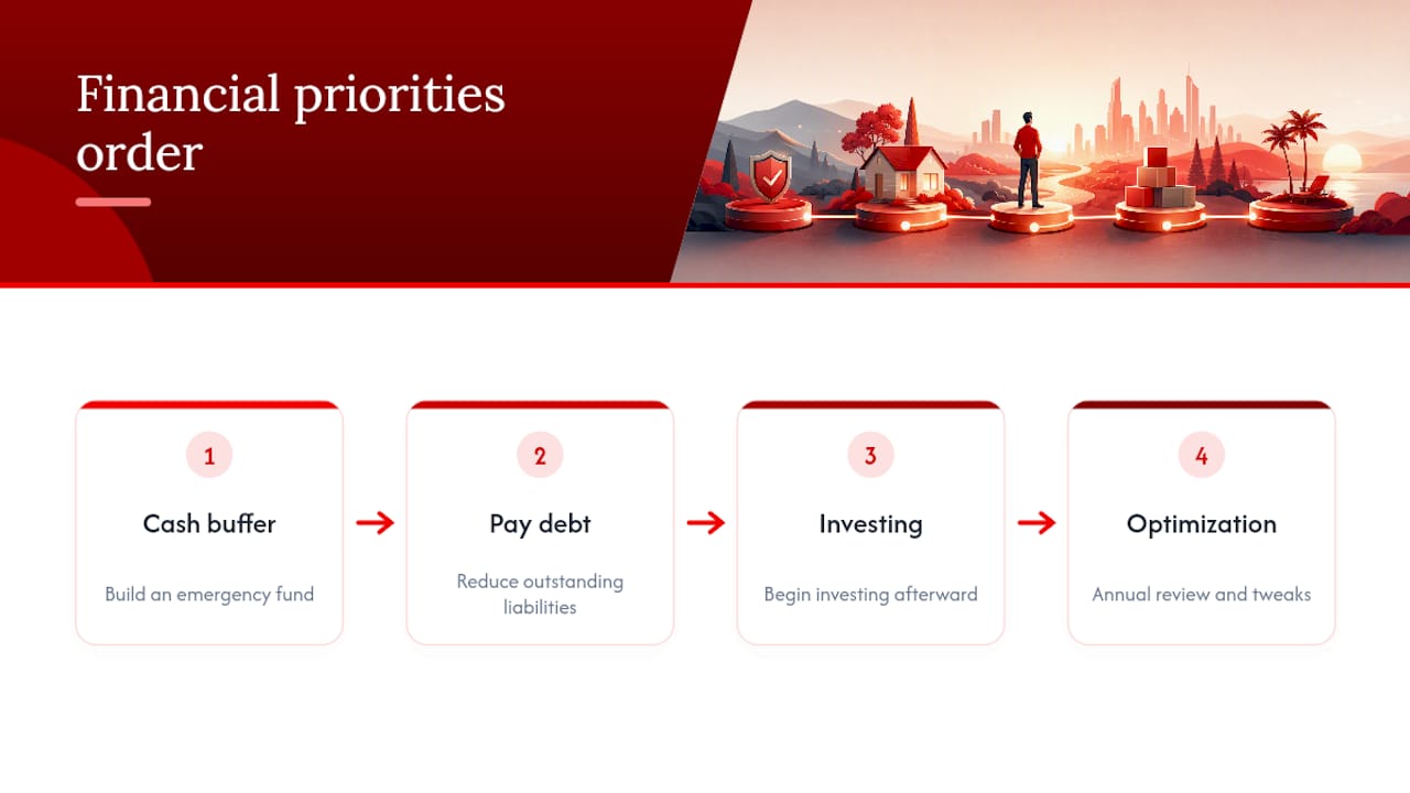 Build a Working Financial Plan in One Afternoon 2026 Lizard's Lunch Financial priorities from cash buffer to optimization