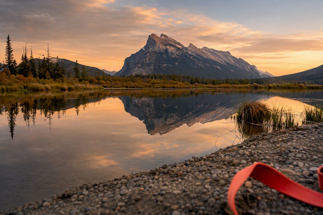 Lock Moraine Shuttle and Park Pass, See Banff in 3 Days for Canadians 2026 Lizard's Lunch Mount Rundle reflected at Vermilion Lakes