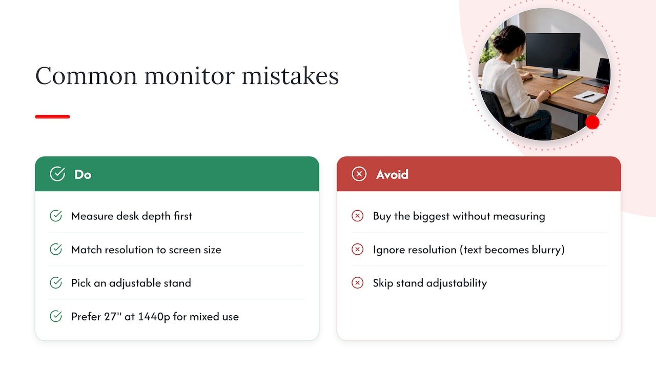 What we keep seeing people get wrong about monitor size — overview diagram
